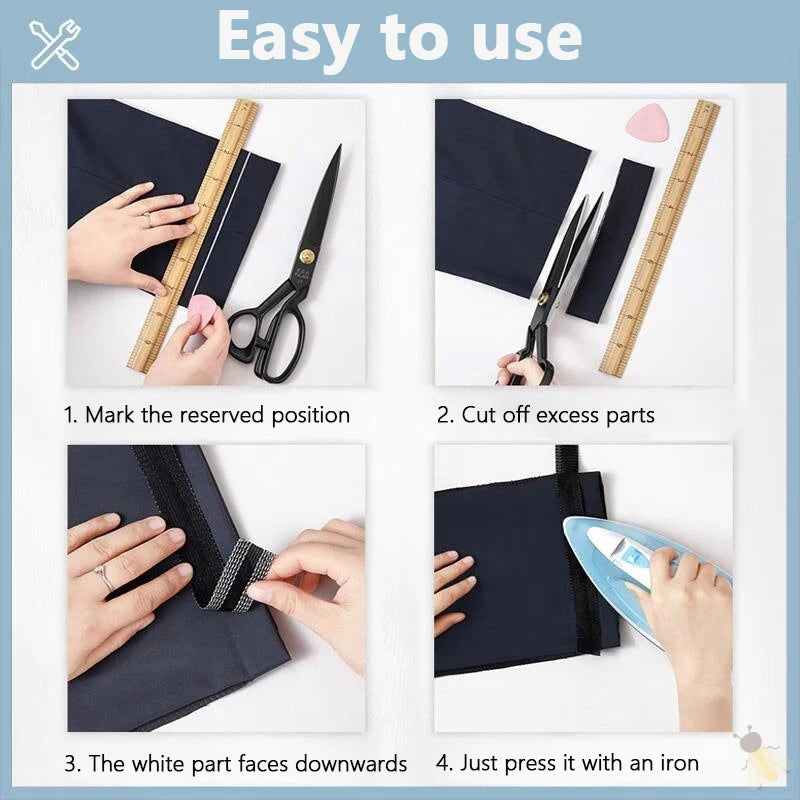 1-10M Self-Adhesive Pants Hem Paste Tape Trouser Edge Paste Iron-on