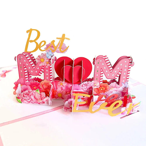3D Pop-Up Happy Birthday Rose Card - Perfect for Anniversaries,