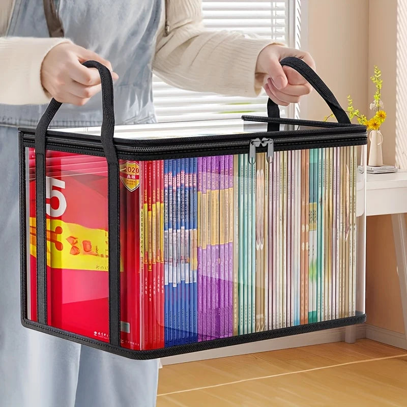 PVC Storage Bag with Flip Lid & Viewing Window - Durable Rectangular