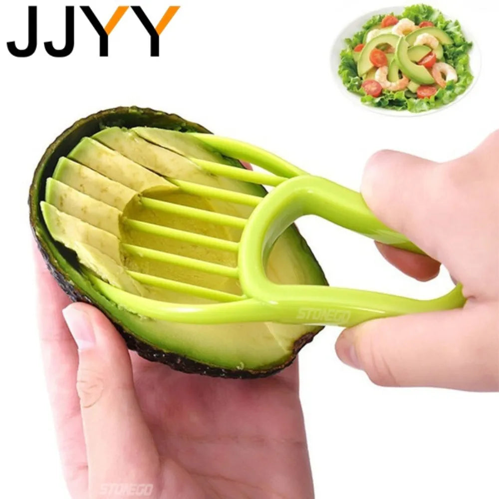JJYY 3 In 1 Avocado Slicer Shea Corer Butter Fruit Peeler Cutter Pulp