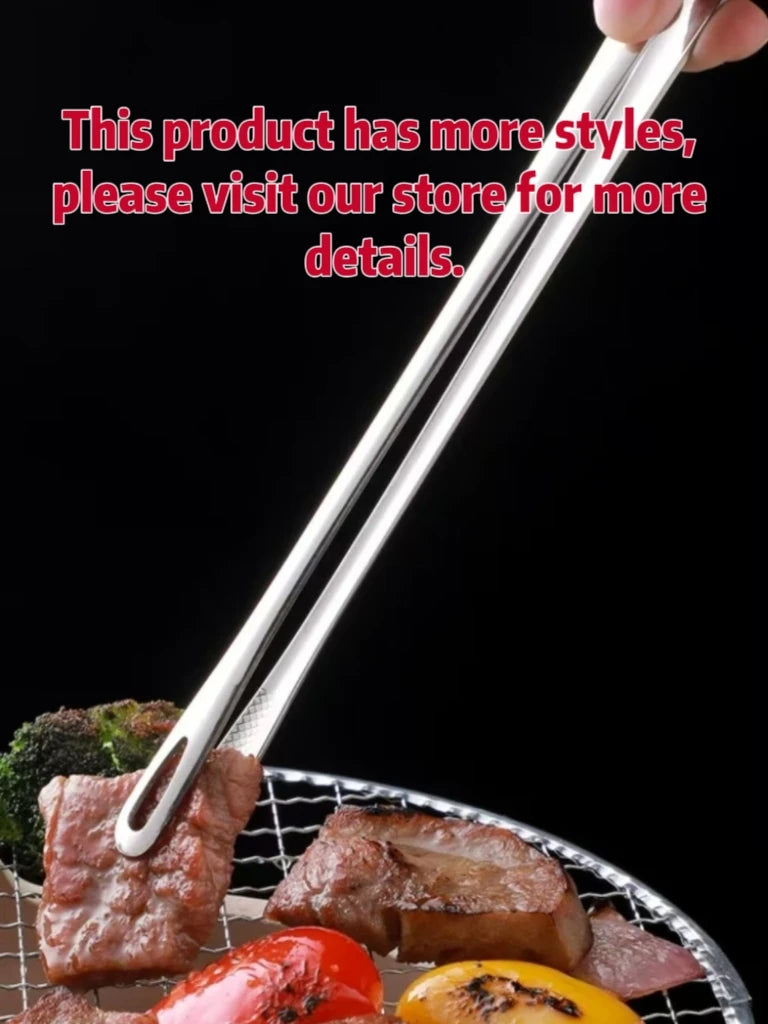 Stainless Steel BBQ Tongs Food Tongs BBQ Steak Tongs Bread Tongs