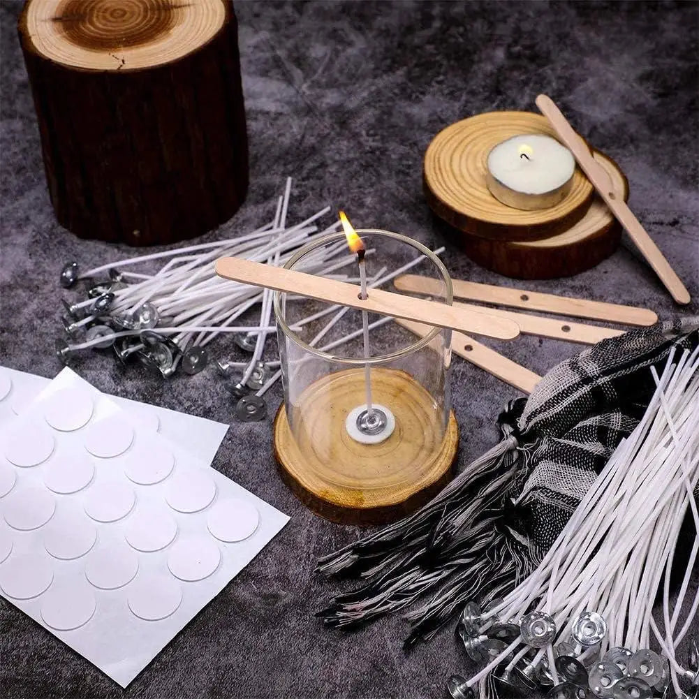 Multiple Sizes Waxed Cotton Thread Candle Wick 100pcs/set Smokeless