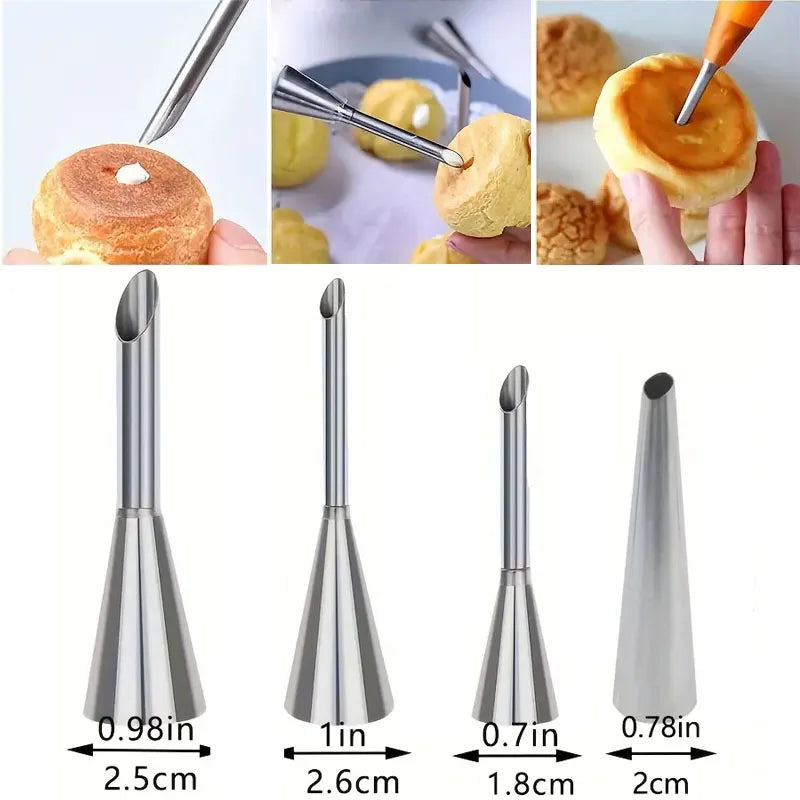 Stainless Steel Puff Pastry Piping Nozzle Cake Cupcake Cookie Cream