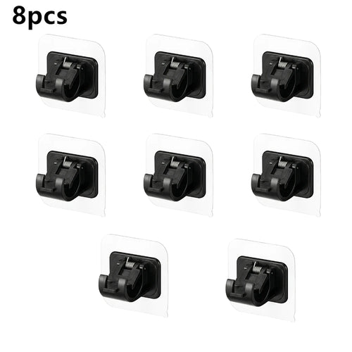 Set of 2/4/8 Self Adhesive Hooks Punch-free Curtain Rod Clip Hook