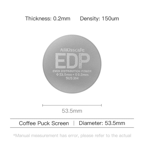 Alikisscafe Coffee Puck Screen 0.2mm Espresso Filter 51mm 53.5mm
