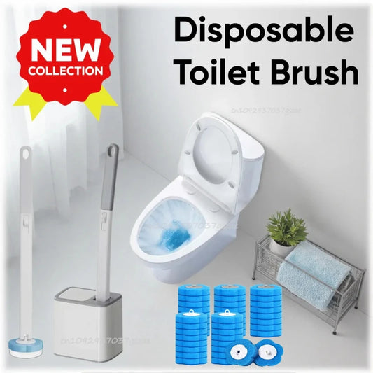 Disposable Toilet Brush Replaceable Wall-mounted Long Handle Toilet