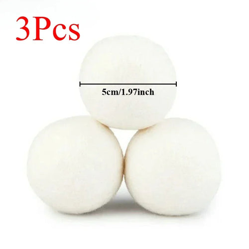 Wool Dryer Balls Reusable Natural Fabric Softener Laundry Washing