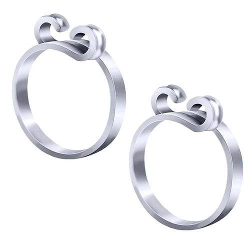 2pcs Adjustable Knitting Crochet Loop Ring Knittied Yarn Guide Finger