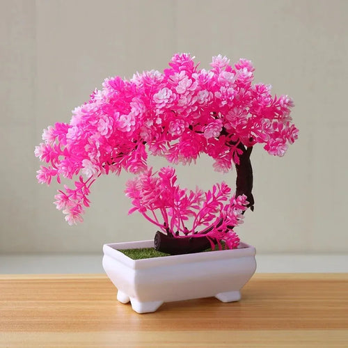 Artificial Plants Bonsai Simulated Tree Potted Plants Fake Flowers