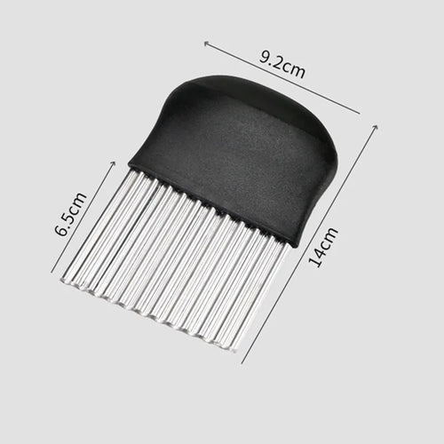 Stainless Steel Potato Chip Slicer Dough Vegetable Fruit Crinkle Wavy