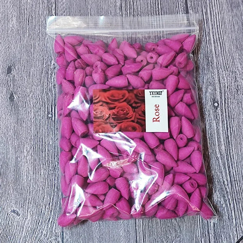 100g about 60pcs Natural Smoke Backflow Incense Cones Sandalwood
