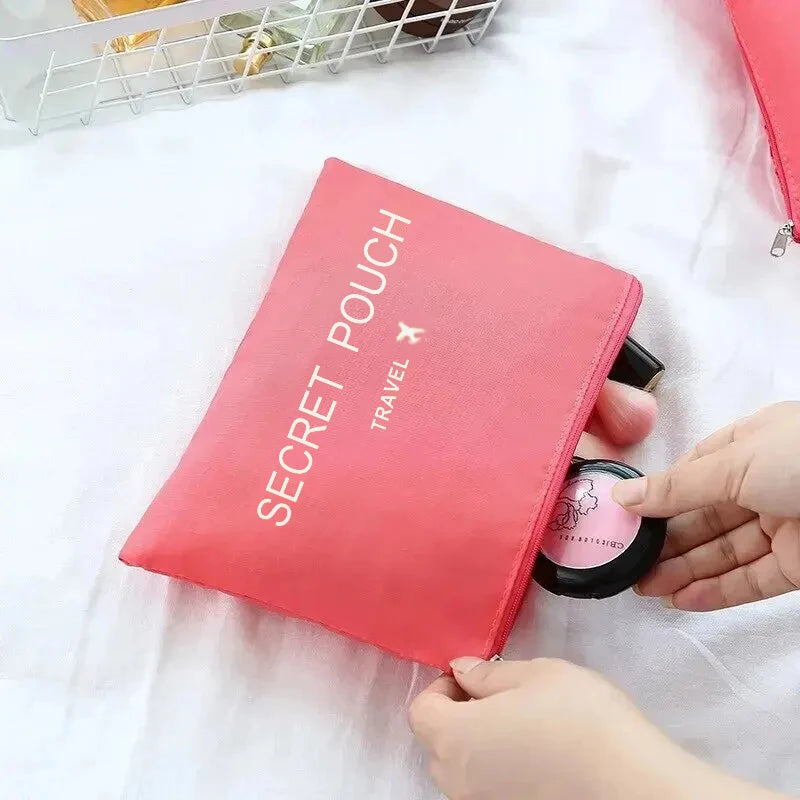 6 Pcs/Set Pink/Blue/Grey Travel Storage Bag Large Capacity Waterproof
