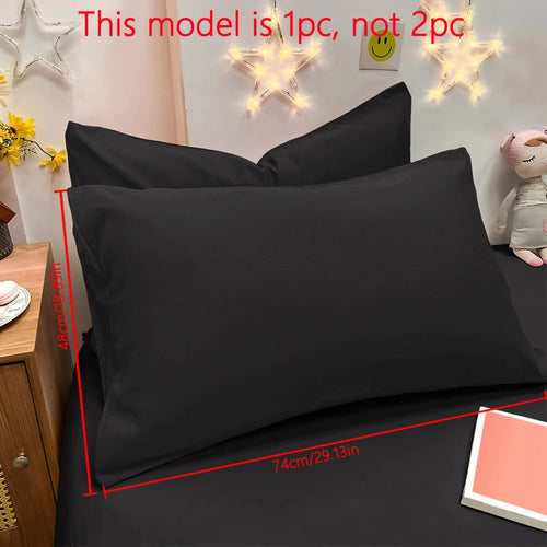 1 Piece Of Matte Solid Color Pillowcase, Bedroom Pocket Sealed Soft