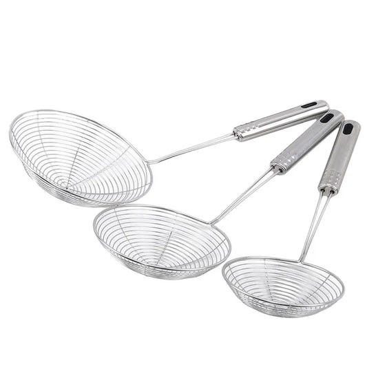 Oval Skimmer Stainless Steel Filter Mesh Oil Pot Food Filter Cookware