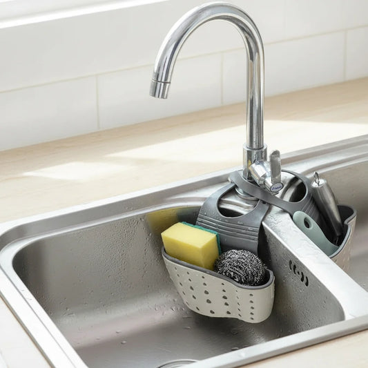 Kitchen Sink Drain Rack Strainer Storage Organizer for Sponges and