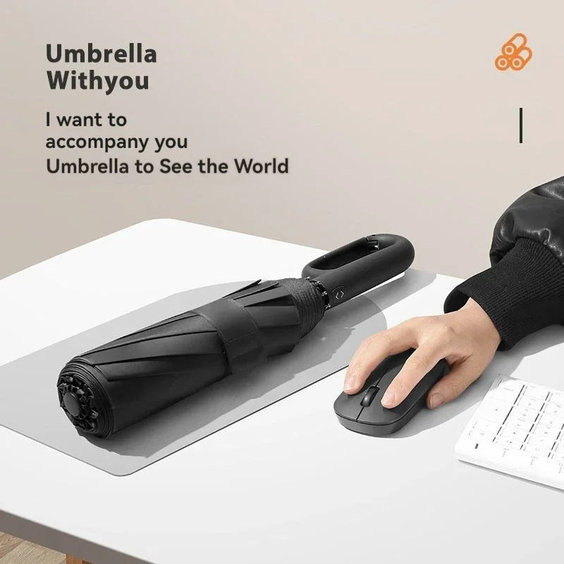 Automatic Umbrella for Men Women Fully Opened Ring Buckle Design 20