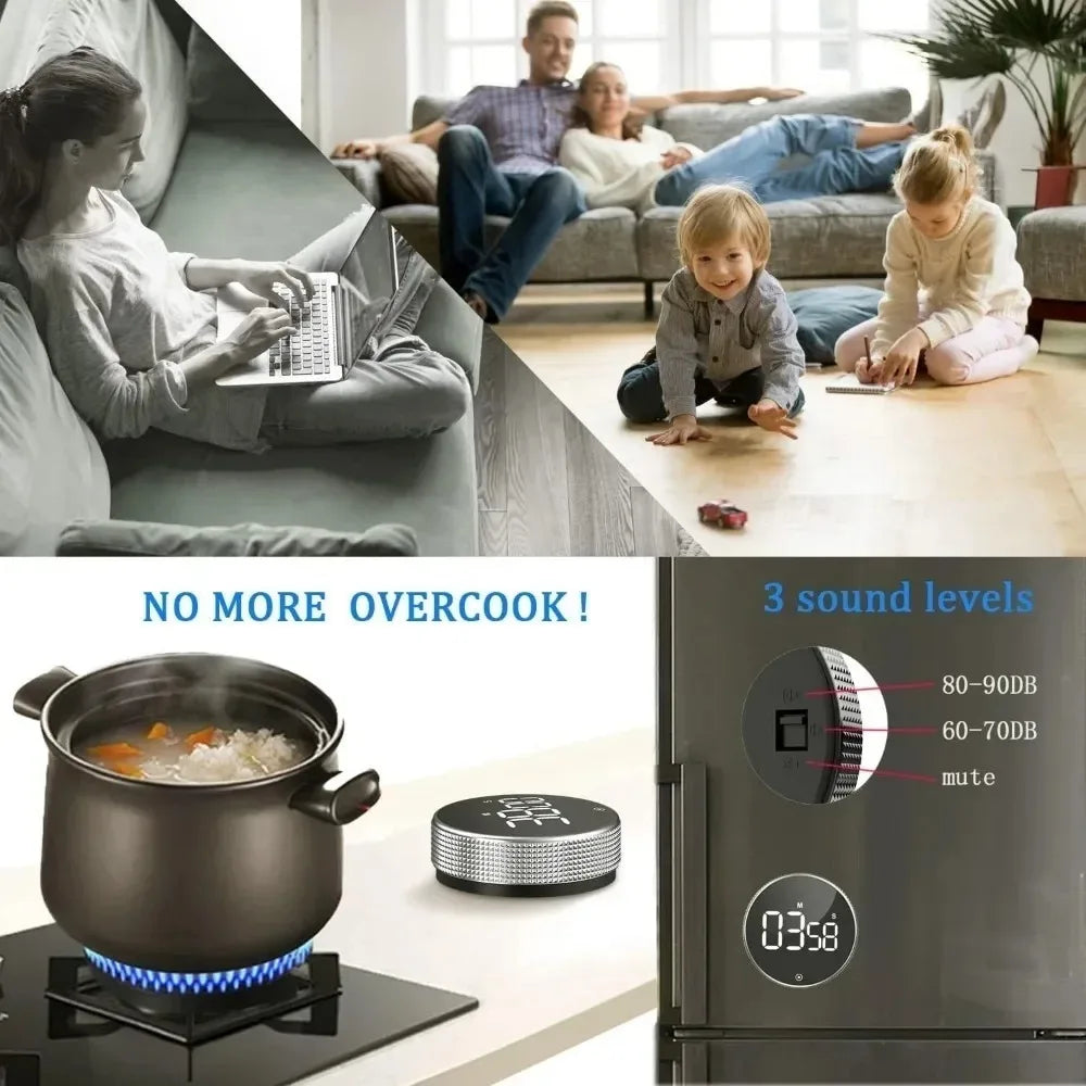 1 Piece Digital Timer Large LED Display Kitchen Reminder Visual Timer