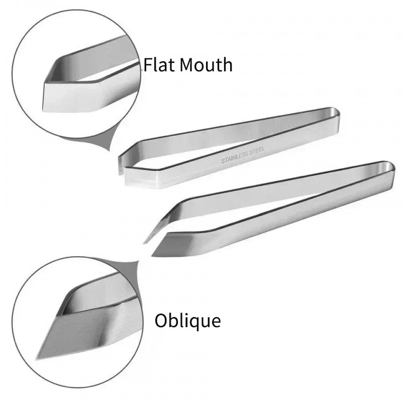1pcs 430 Stainless Steel Fish Bone Tweezers Pincer Clip Puller Remover