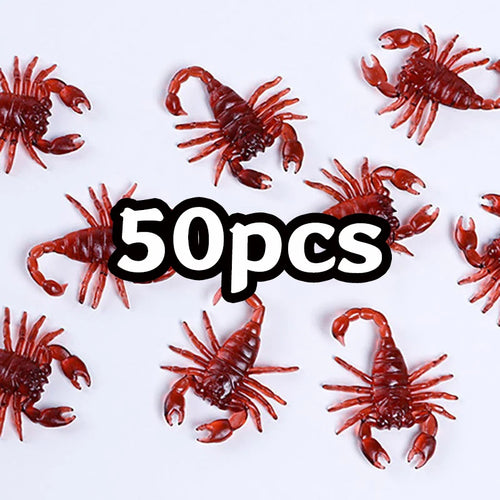 50pcs Realistic Bugs Funny Toy Fake Cockroach Novelty Insects