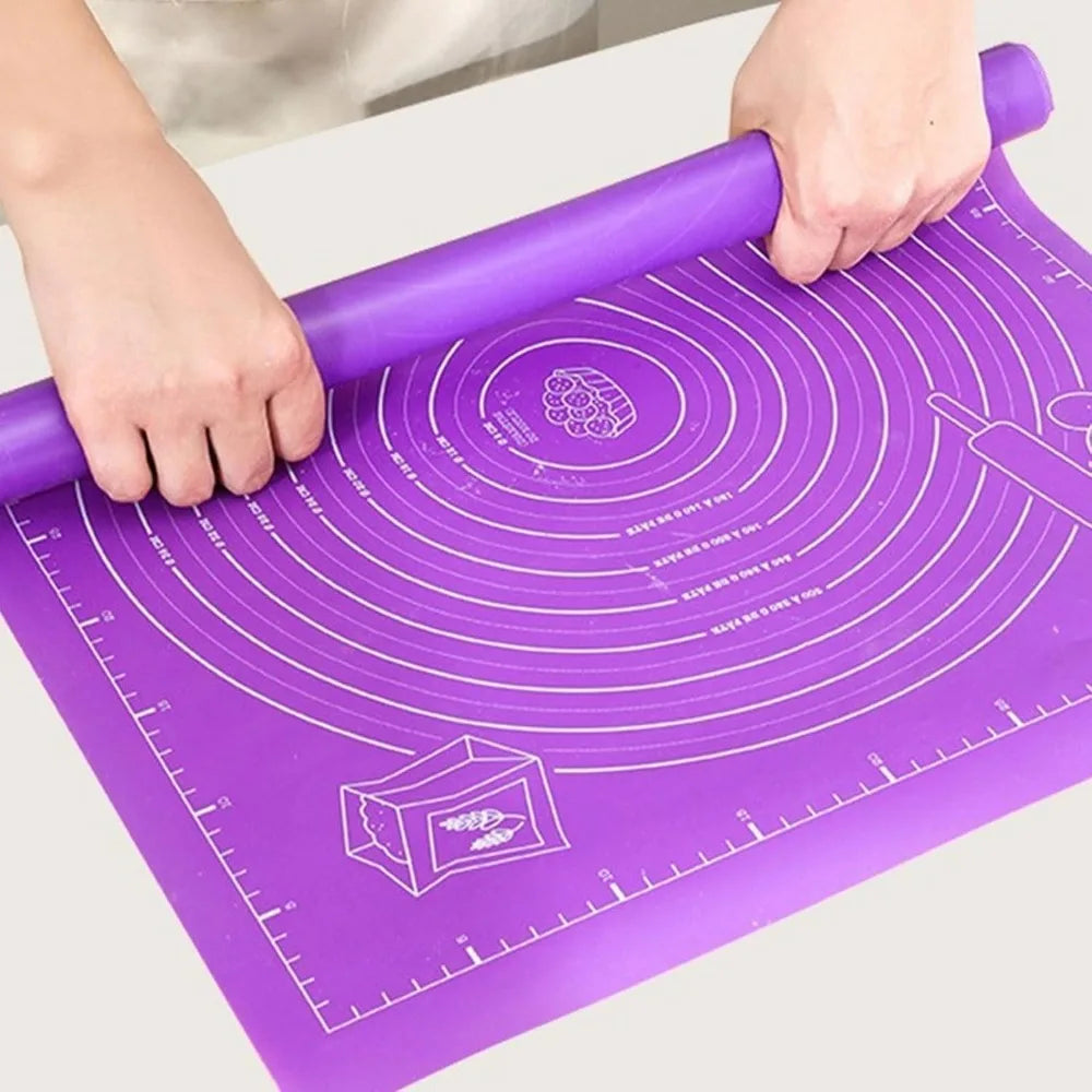Food gradePlasticRolling Mat with Measuring Tool Non slip Kneading