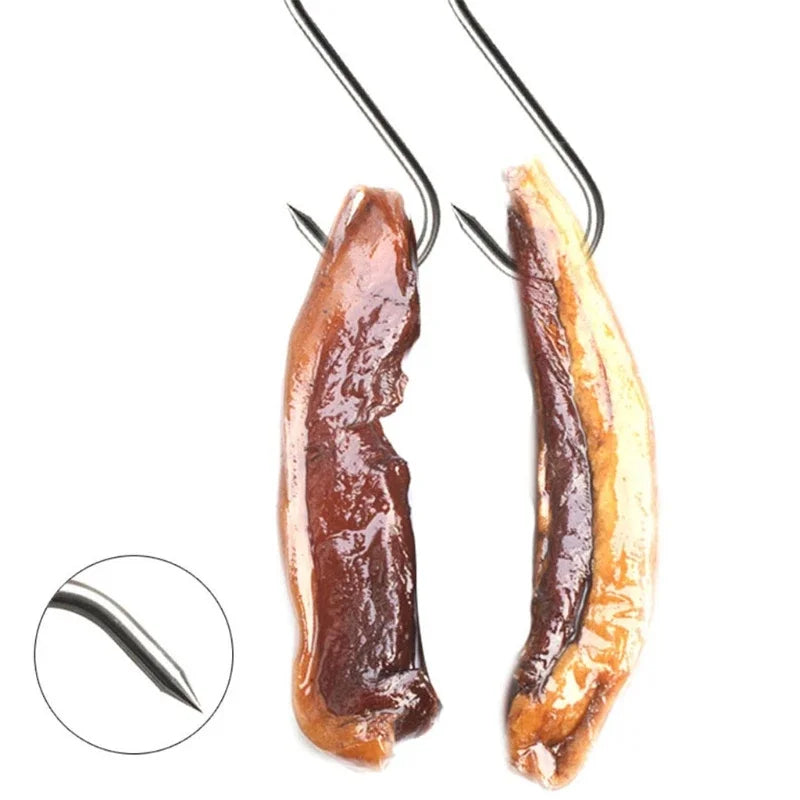 Stainless Steel S Hooks with Sharp Tip Utensil Meat Clothes Hanger