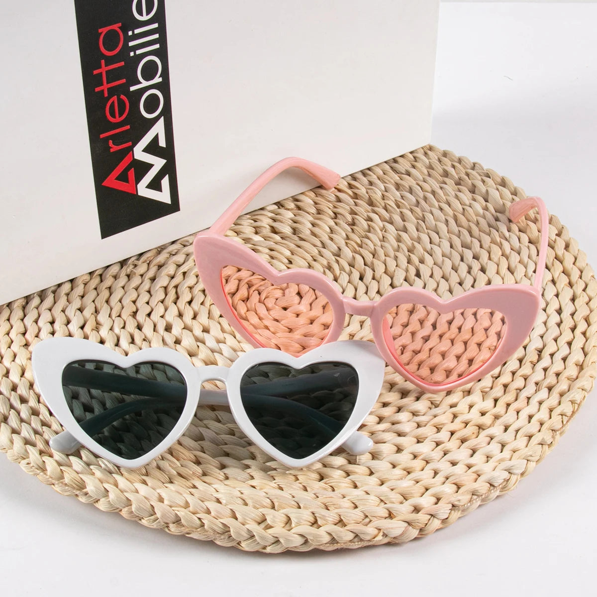 Bachelorette Party Heart Shaped Glasses Black White Pink Avocado Green