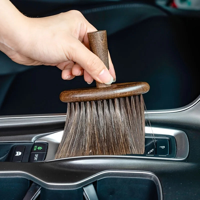 Walnut Wood Coffee Grinder Cleaning Brush - Soft Bristle, Multi-Use