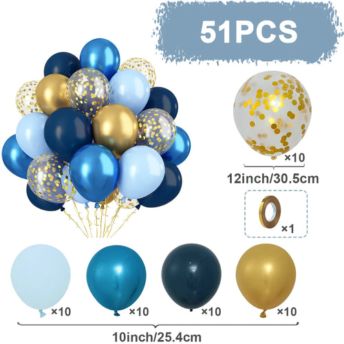31/36/37/51/101Pcs Metallic Balloons Pearl White Latex Balloon Gold