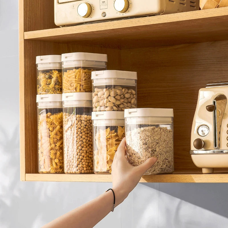 Pasta Storage Box Transparent Plastic Grain Seal Tank Spaghetti