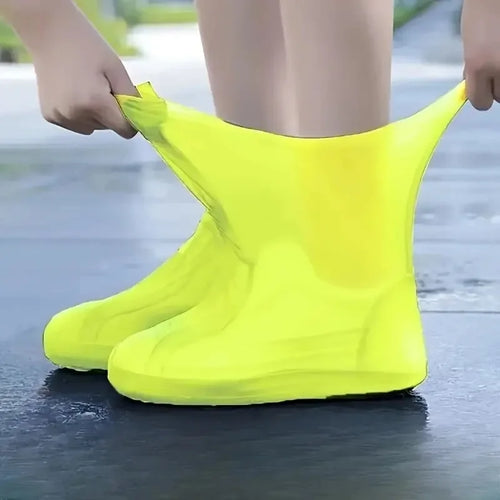 1 Pair Rubber Rain Boot Overshoes For Outdoor Use, Silicone Waterproof