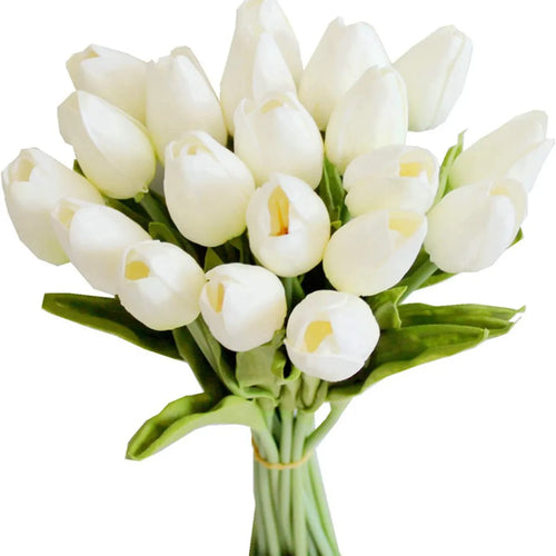 10Pcs Artificial Flower Realistic Touch Tulip Scrapbooking Vase Home