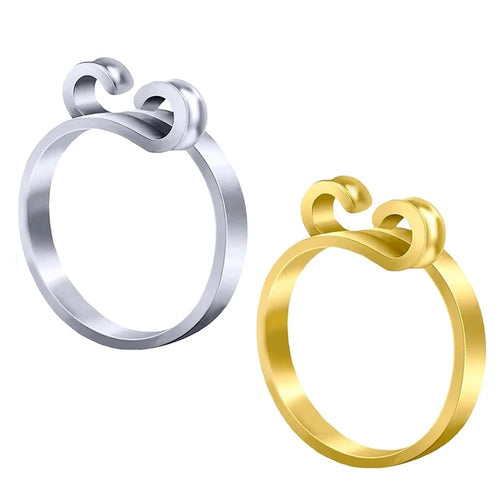 2pcs Adjustable Knitting Crochet Loop Ring Knittied Yarn Guide Finger