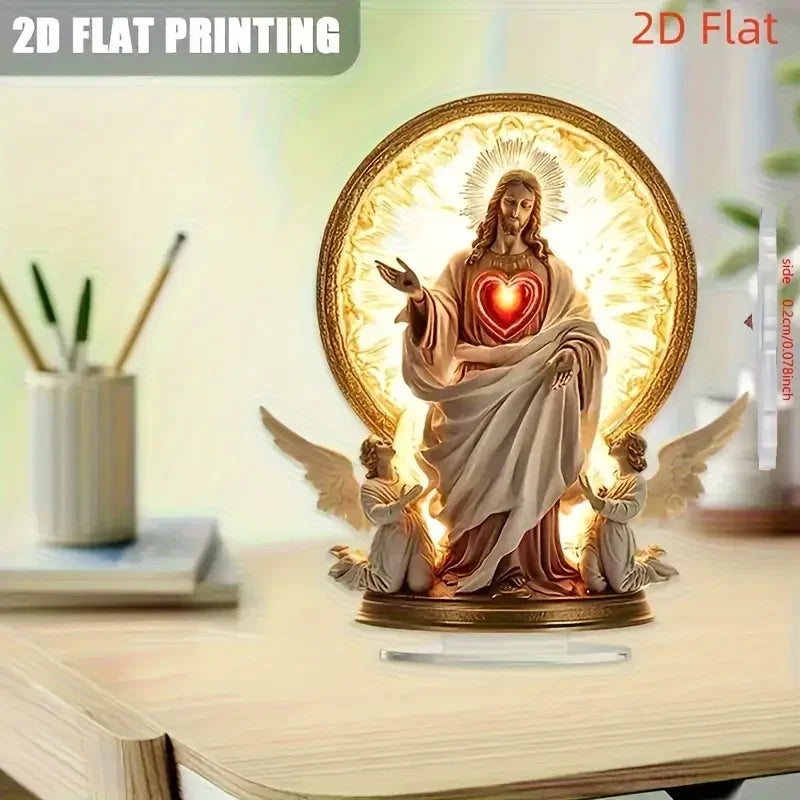 2D Flat Acrylic Tabletop Decoration for Jesus' Birth Scene Holiday
