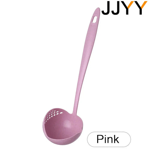 JJYY The 2 in 1 Kitchen Spoon Spoon Long handle Plastic Colander