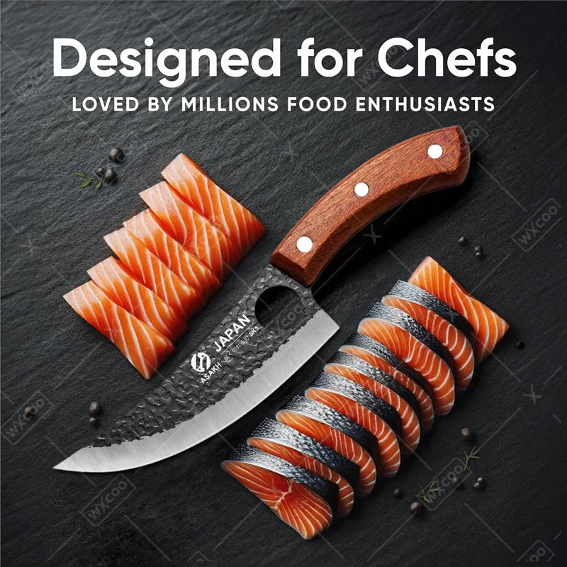WXCOO Professional Kitchen Boning Knife Butcher Meat Cleaver