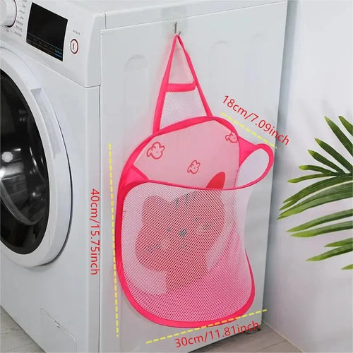 Portable Mesh Pop Up Laundry Hamper Wide Opening Breathable