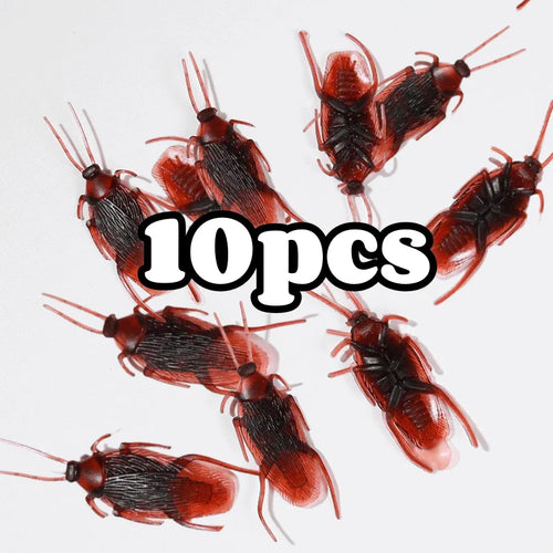 50pcs Realistic Bugs Funny Toy Fake Cockroach Novelty Insects