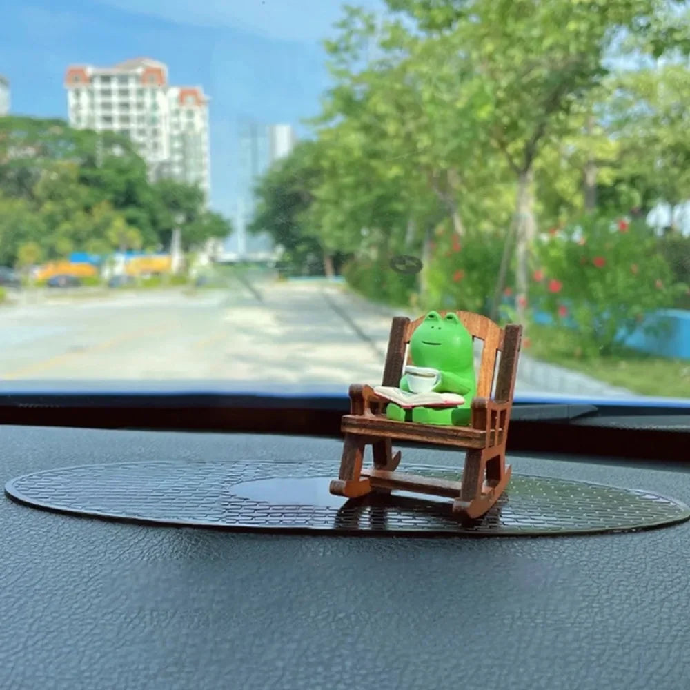 Frog Rocker Chair Cute Japanese Healing Small Decoration Office