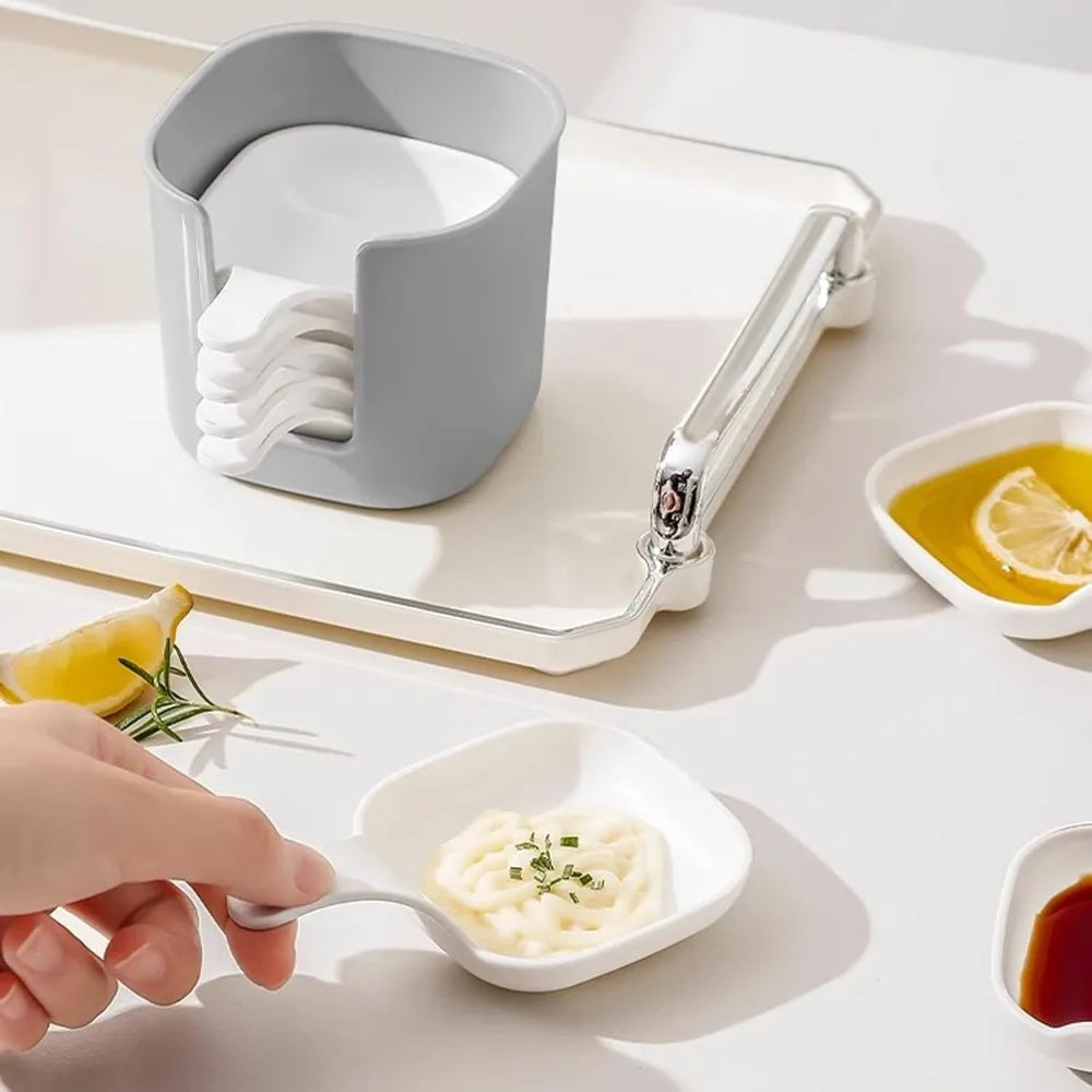 6 Pack Sauce Serving Bowls, Dipping Bowls with Handles and Stacking