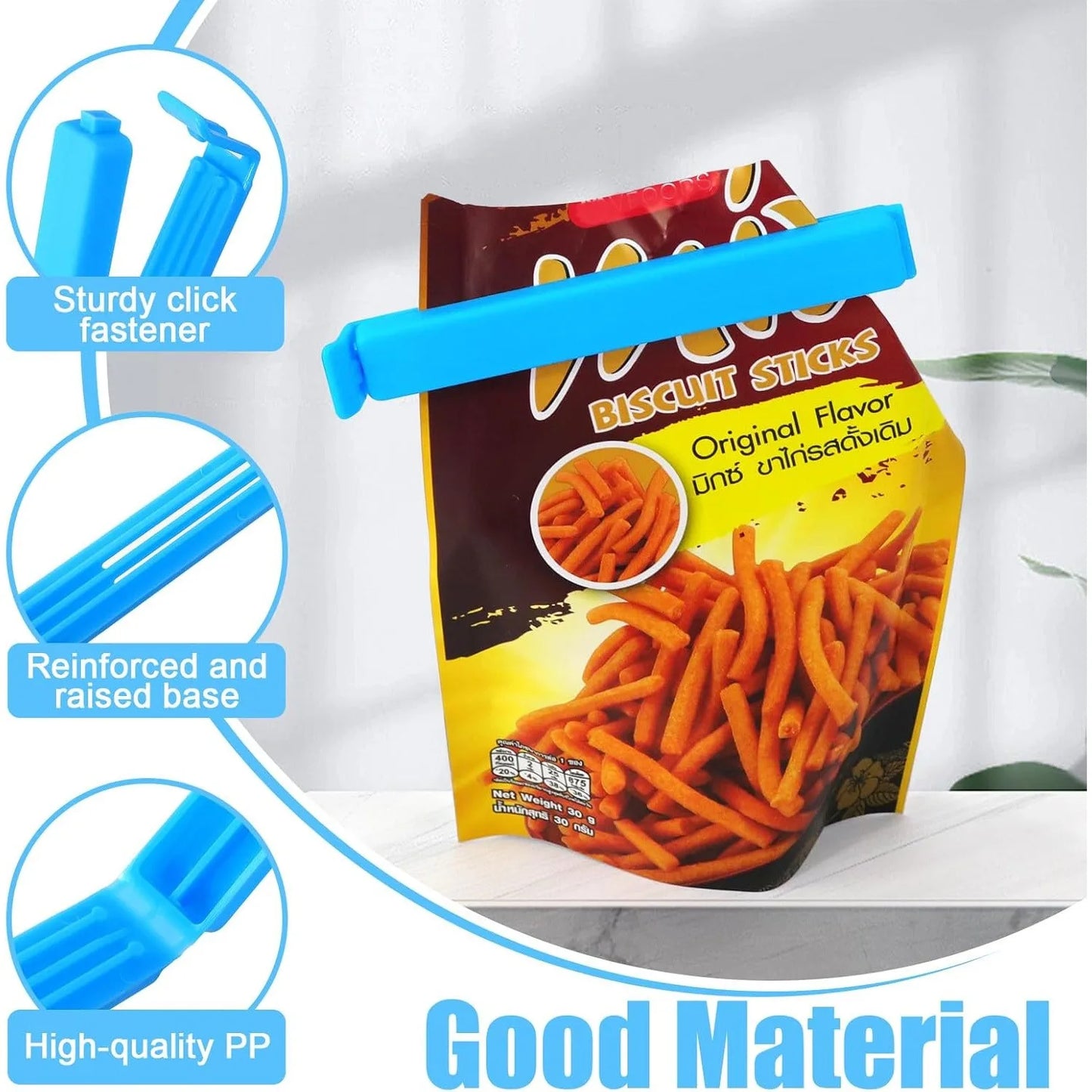 5-100PCS Food Snack Bag Sealing Plastic Clips For Packages Kitchen