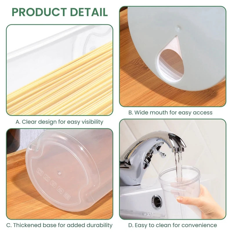 1pc Noodles Sealed Can Food Storage Spaghetti Noodle Pasta Container