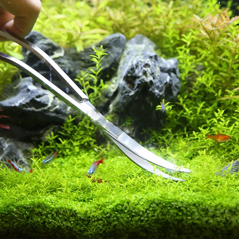 Aquarium Scissor Tools Fish Tank Tweezer Plants Wave Scissors Grass