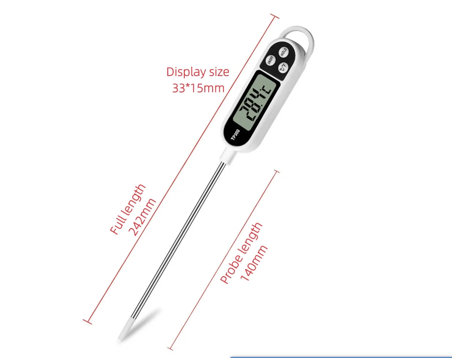 1PCS Food Thermometer TP300 Digital Kitchen Thermometer For Meat