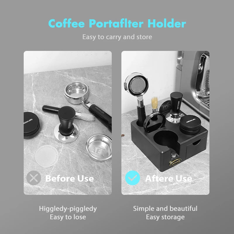 AliKisscafe Coffee Tamping Station Portafialter Holder 51mm 54mm 57