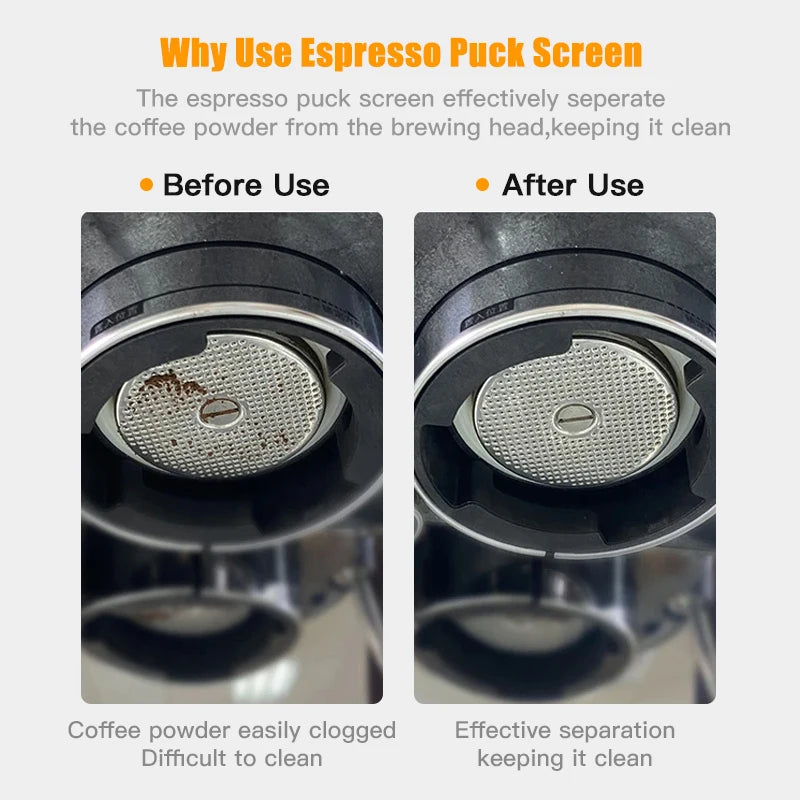 Alikisscafe Coffee Puck Screen 0.2mm Espresso Filter 51mm 53.5mm