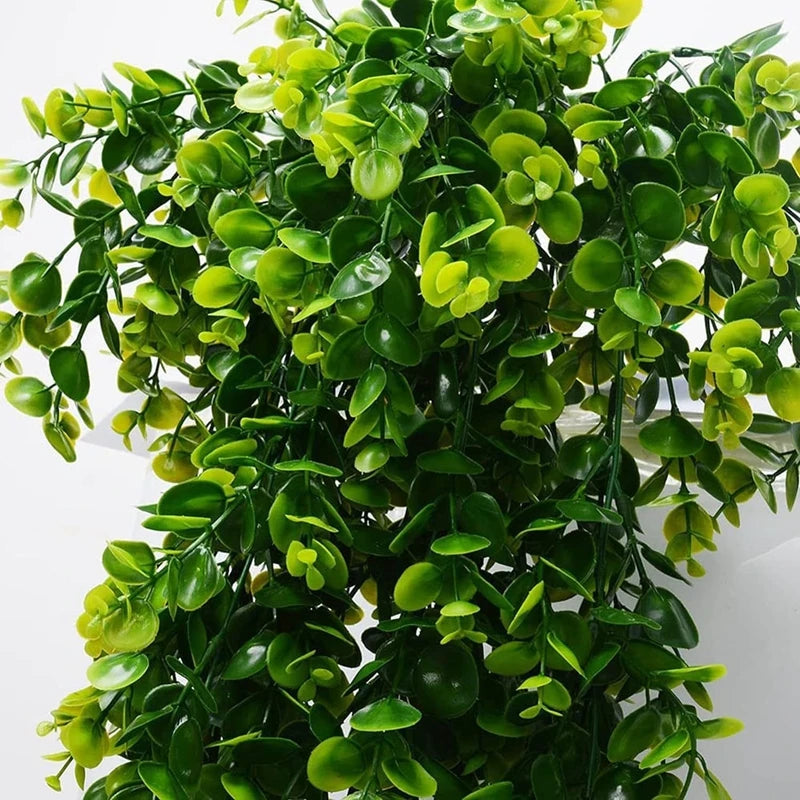 1Pcs Artificial 5Forks Rattan Eucalyptus Wall Hanging Simulation