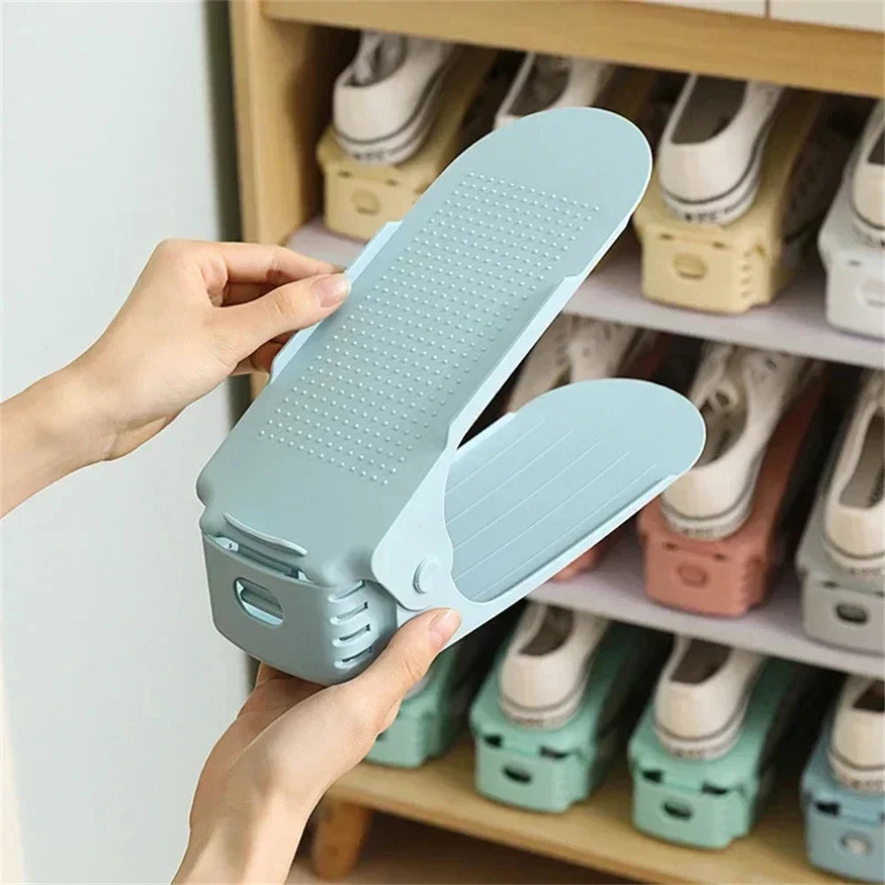 10 Pcs Adjustable Shoe Stacker Shoe Slots Organizer Shoe Slots Space