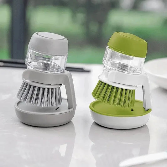 Dish Brush With Soap Dispenser Multi Use Soap Dispensing Scrub Brush