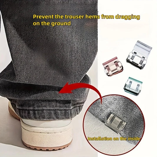 2/4/6/pcs invisible leg shortening clip, non-slip pants edge clip,