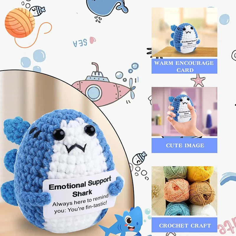 Positive Crochet Potato Animal with Positive Message, Emotional
